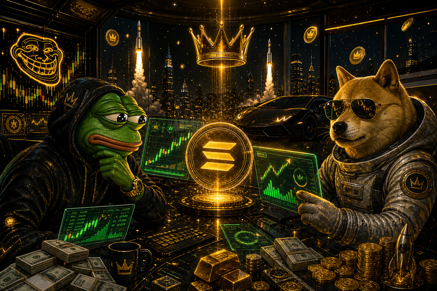 AIB mission control trading desk with holographic charts